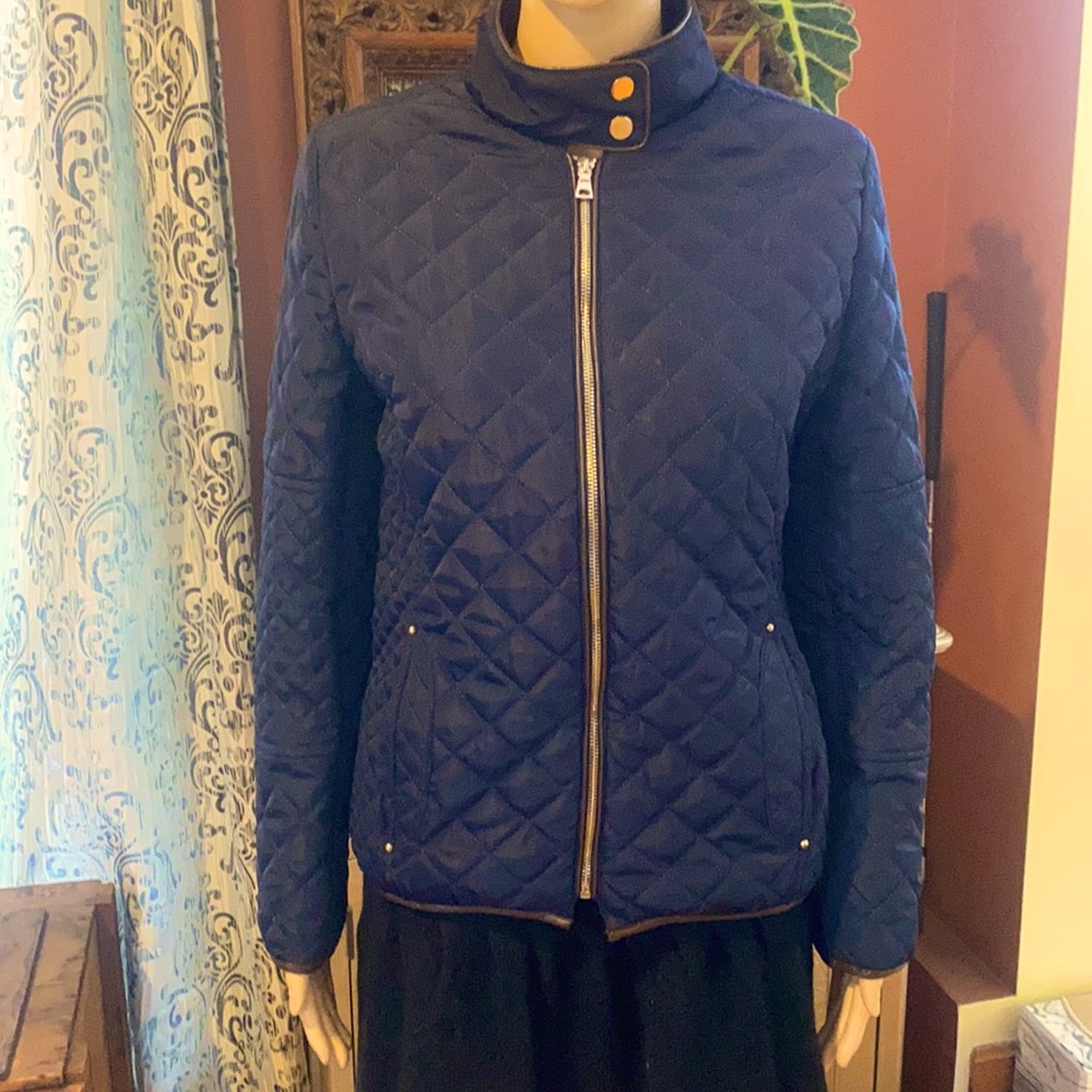 Angeleno navy blue quilted lightweight jacket sm